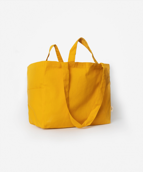 Organic fabric bag low sun yellow