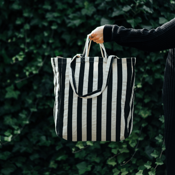 Tote bag Original - Striped BLACK