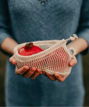 Organic cotton mesh bag 2 pcs