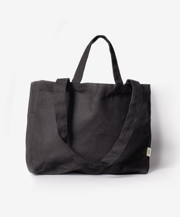 Organic tote bag low black